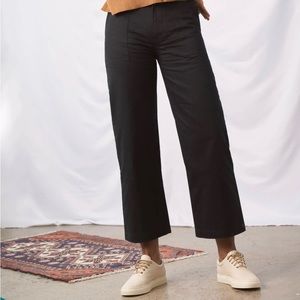 United by Blue Organic Twill Wide Leg Pant in Black